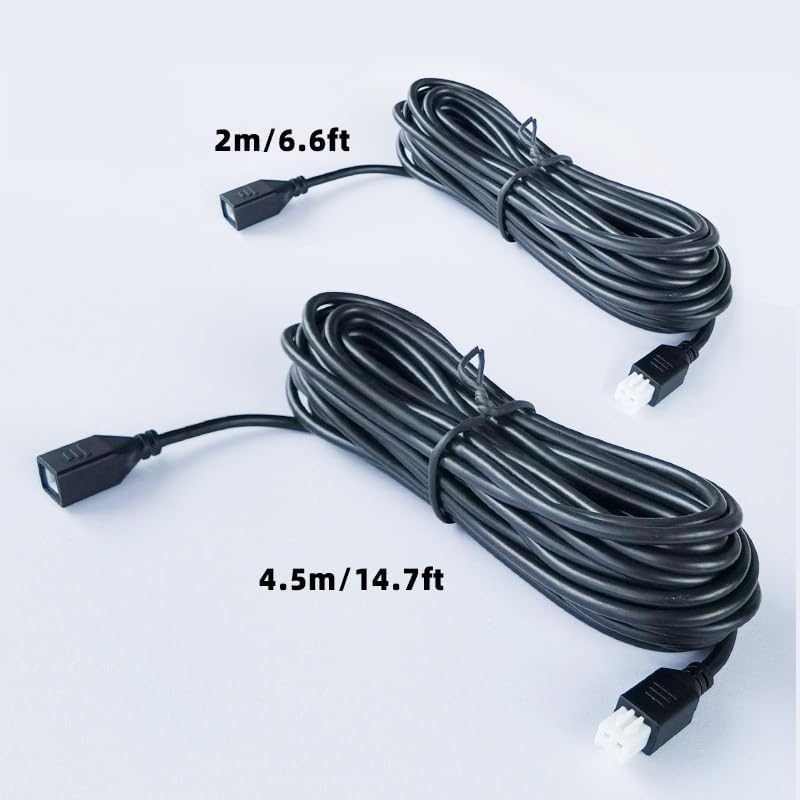 ELSNU 2 Pcs Parking Sensors Extension Cord Parktronic Backup Radar 2 Pin Cable Line Kit for Car Auto Vehicle - Image 2